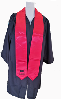 Red Satin Stole with Logo