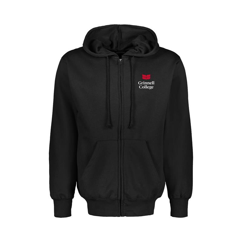 Full Zip Hooded Sweatshirt with Logo | Pioneer Bookshop, Grinnell